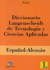 DICCIONARIO LANGENSCHEIDT DE TECNOLOGA Y CIENCIAS APLICADAS