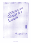 NOTAS PARA UNA PSICOLOG�A DE LA EDUCACI�N