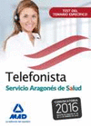 TELEFONISTAS DEL SERVICIO ARAGONS DE SALUD. TEST DEL TEMARIO ESPECFICO