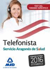 TELEFONISTAS DEL SERVICIO ARAGON�S DE SALUD. TEST DEL TEMARIO ESPEC�FICO