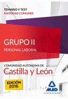 GRUPO II PERSONAL LABORAL DE LA JUNTA DE CASTILLA Y LE�N. TEMARIO Y TEST MATERIAS COMUNES