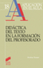 DID�CTICA DEL TEXTO EN LA FORMACI�N DEL PROFESORADO
